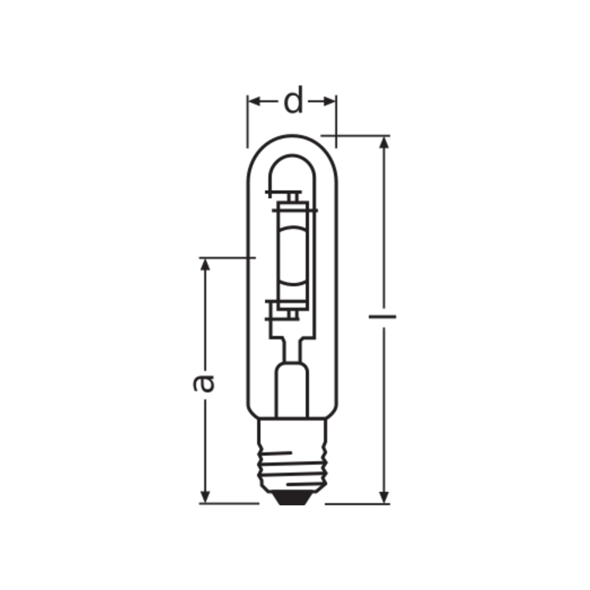 Osram Hochdruck Entladungslampe POWERSTAR HQI-T, MH Quarz geschlossene Leuchten, HQI-T 400/N E40, 1 Stück