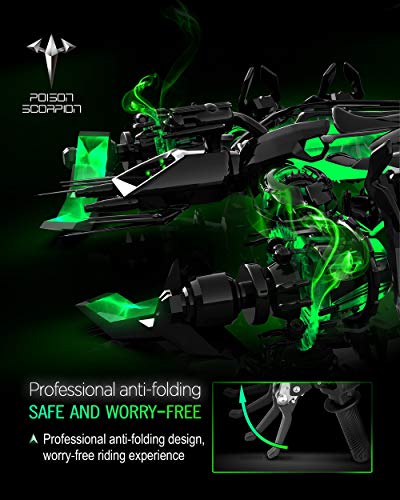 POISON SCORPION Aluminum Dirt Bike Off Road Pivot Front Brake Clutch Levers Set Compatible with KX65 KX85 KX100 KX125 KX250 KX250F | RMZ250 RMZ450 Black - Thumbnail 6