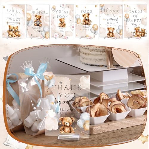 Image of Vercraft 6 Pcs We Can Bearly Wait Baby Shower Table Decorations