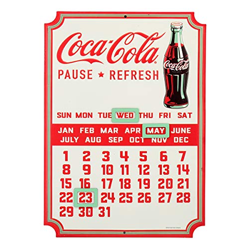 Open Road Brands Calendrier Coca-Cola Plaque en métal embossé