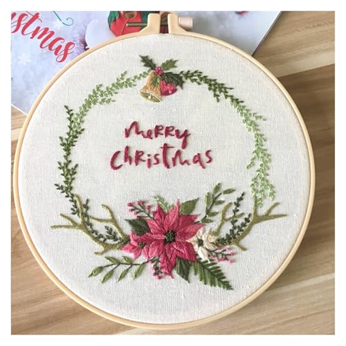 Kits de broderie de Noël adulte NingBright pour débuter le point de croix manuel