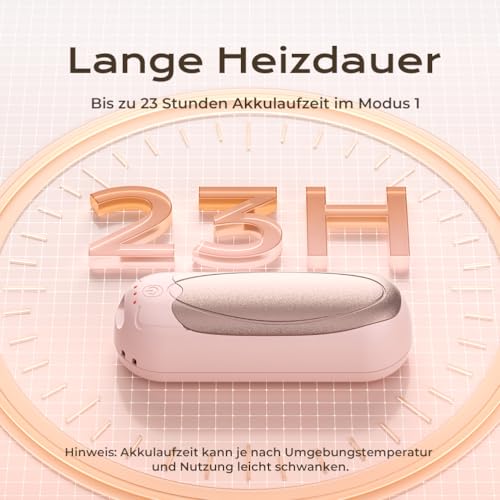 VOSFEEL Handwärmer Elektrisch 2er-Pack, Magnetische Handwärmer 3 Einstellbaren Heizmodi… – Ansicht 2