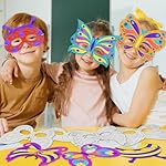 24 PCS Color Your Own Paper Masks, DIY Masks Craft Art Kits for Kids, Birthday Party Favors, School Coloring Activities - Image 5