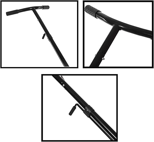 Miniatura 5 de Gardenised Pala de nieve extra ancha de 36 pulgadas con ruedas grandes y resistentes, resistente, color negro