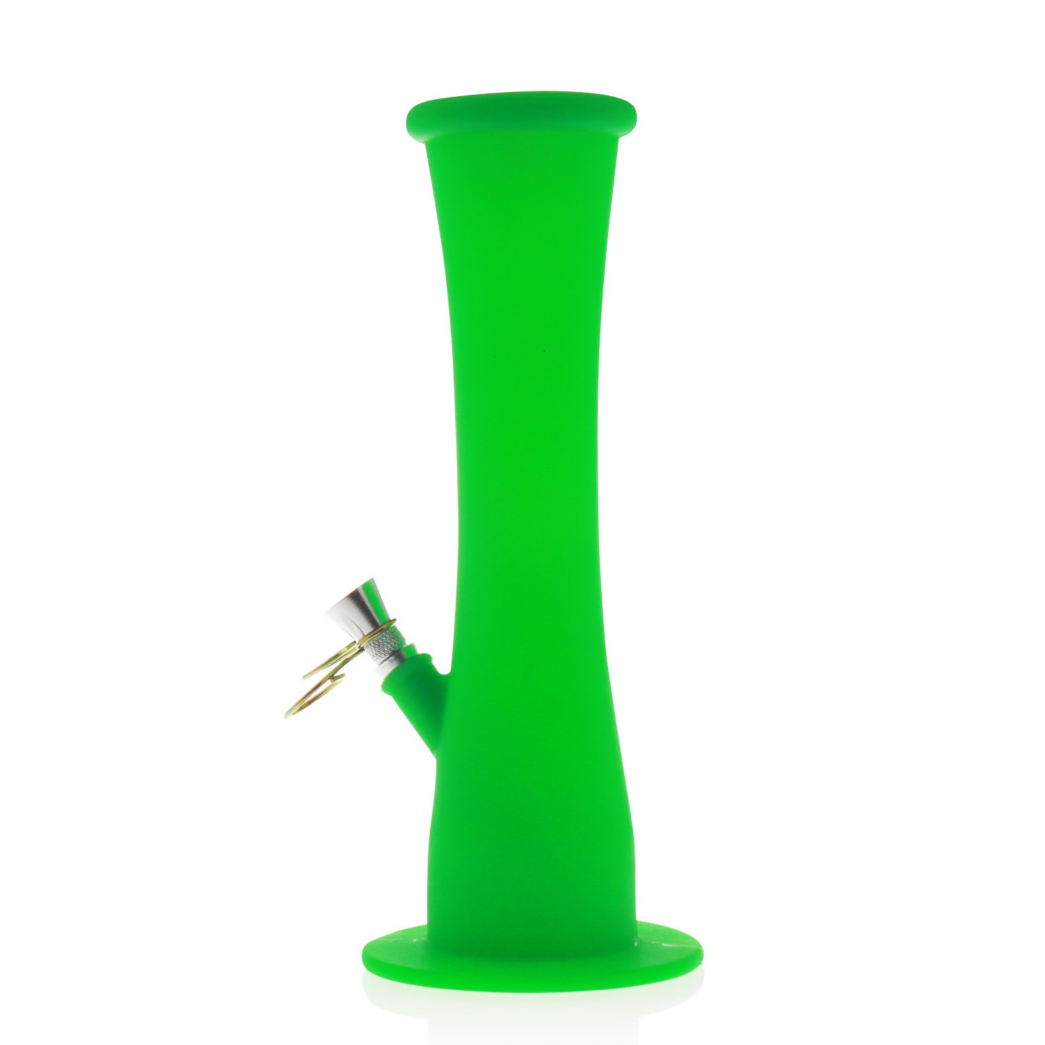 Acrylic Water Bong with Smoking Bong Percolator, 14.5mm Silicone Water Pipe Bong Bowl 23cm Water Bong with Soft Safe Foldable Hookahs Bongs by (Green Bong-1)