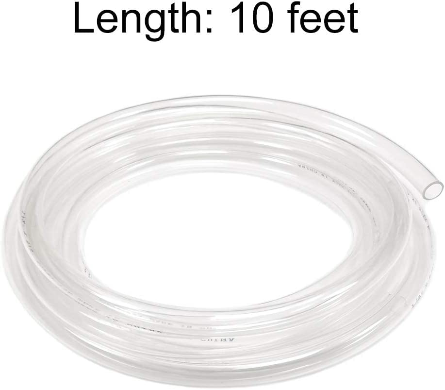 10ft X 1.25 ID Clear Vinyl Tubing, Flexible Hybrid PVC