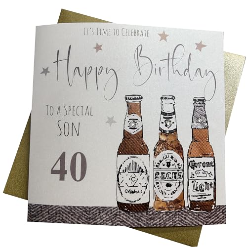 WHITE COTTON CARDS Beers NBS40 – Handmade Birthday Greeting Card WHITE COTTON CARDS Beers NBS40 – Handmade Birthday Greeting Card
