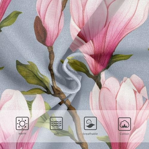 Pink Magnolia Flowers Leaves Toddler Underwear Floral 2t Cotton Panties Little Girl Artistic Briefs Girls Undies3