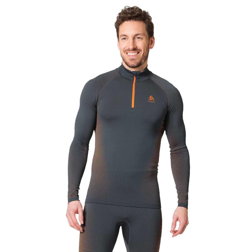 Odlo Koszulka Mężczyźni Bl Top Turtle Neck L/S Half Zip Performa