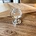 Mini World Globe Crystal Glass balls,Clear Paperweight decorative,small Earth globe for desk decorations,Office Home table Decor,tiny Ornaments Gifts, Miniature Ball Sphere paper weights,Golden 5cm.