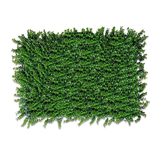 Artificial Wall Grass for Wall Décor, Home Decoration, Grass Mat for Wall, Decorative Plastic Foldable Wall Small Leaves Panel, (Green, 24 x 16 inches)