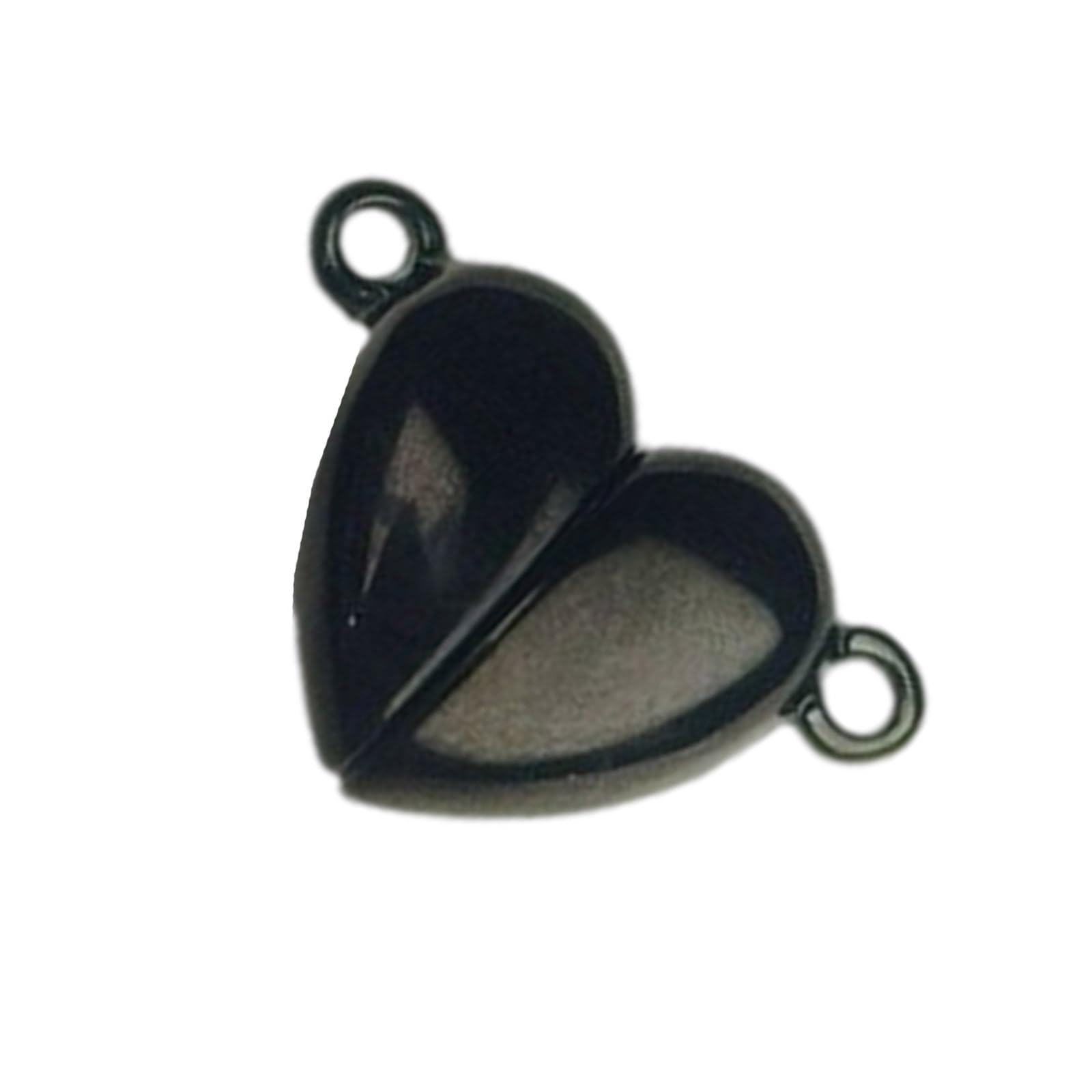 Zorescoleo Black Stainless Steel Heart Magnetic Clasp Jewelry Making Accessory Secure Fastener For Bracelets Necklaces Craft Projects