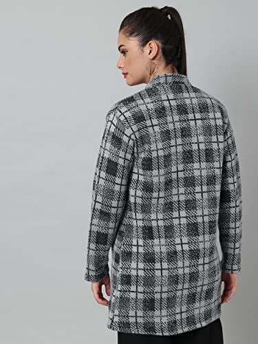 Image of eWools Women's Wool Blend Banded Collar Cardigan Sweaters