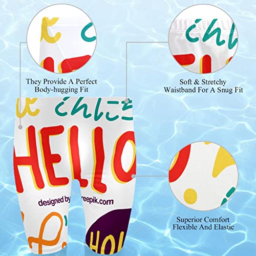 Bañador de competición HUI JIN SHOP de pierna cuadrada multicolor 2