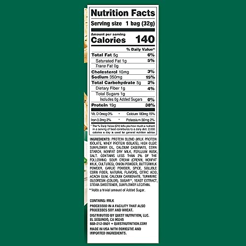 Image of Quest Protein Chips - Sour Cream & Onion (8 Bags)