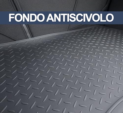 Auto Accessori Lupex | Universaler Kofferraum-Teppeich MAXI 142x111 cm, schwarzer Gummiteppich