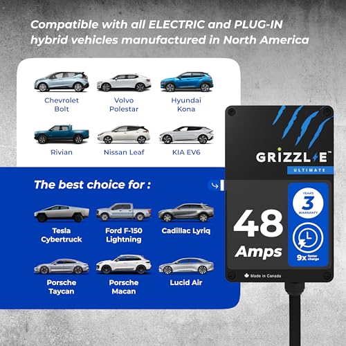 Grizzl-E GRU 48A Ultimate Level 2 Fast Electric Vehicle (Ev) Charger, Ul Tested And Certified, Metal Case, Indoor/Outdoor Electric Car Fast Charging Station thumb #3