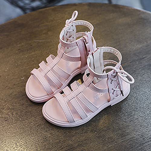 Kids Sandals Girls Shoes Girls Non-Slip Solid Sandals Baby Toddler Sandals Kids Rubber Girl's Shoes (Pink, 3.5 Big Kids)2