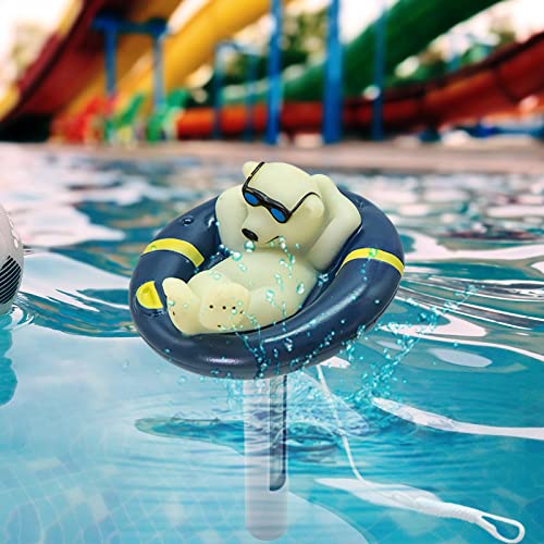 Qudai Termômetro de Piscina Flutuante Desenho de Urso Polar em Forma de Termômetros de Temperatura d