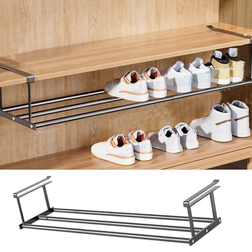 Étagère à chaussures rétractable en acier pour dressing élégant