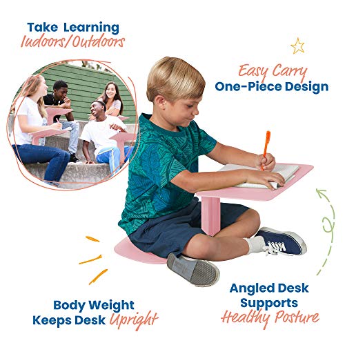 Image of ECR4Kids The Surf Portable Activity Lap Desk, Classroom Essentials, Pink, 10-Pack