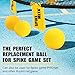 ehsyxslx Spike Replacement Game Balls 3-Pack with Pump Compatible with Spike Standard Game Set and Other Round Net Game | Lawn Beach Volleyball | Strong Bounce Ball (3.5inch)