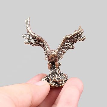 Brass Gold Eagle Statue,Chinese Brass Sculpture.Home Office Desk Decoration(SN27)