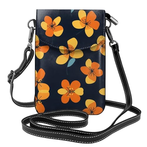 Sac à bandoulière pour téléphone portable en cuir poésie de la peinture