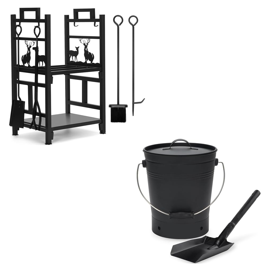 INNO STAGEFirewood Rack, Fireplace Ash Bucket