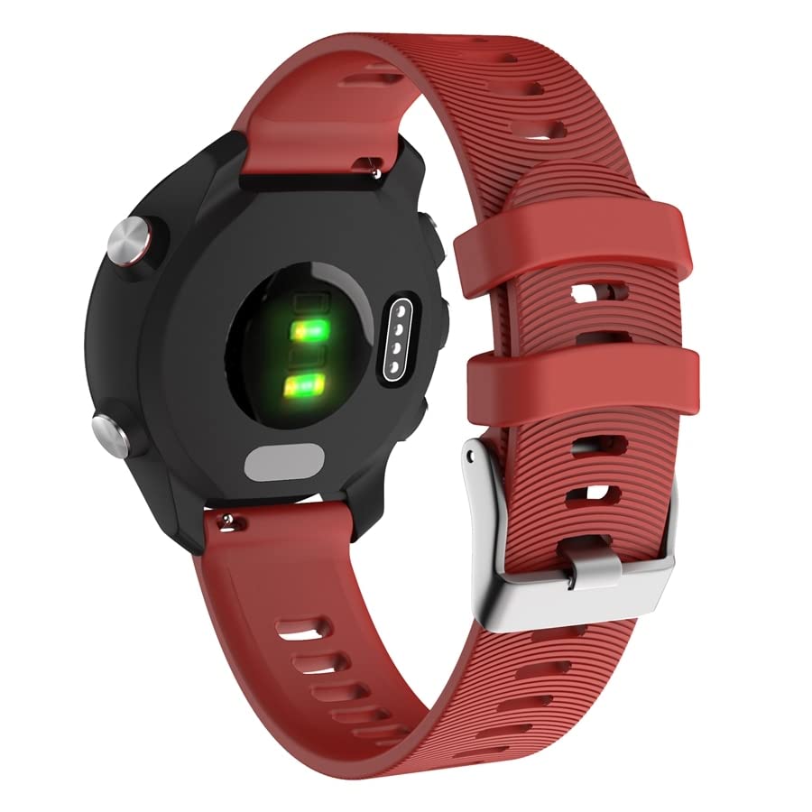 Bracelet montre silicone 20mm rouge idéal pour le sport et vos séances Garmin Forerunner 645