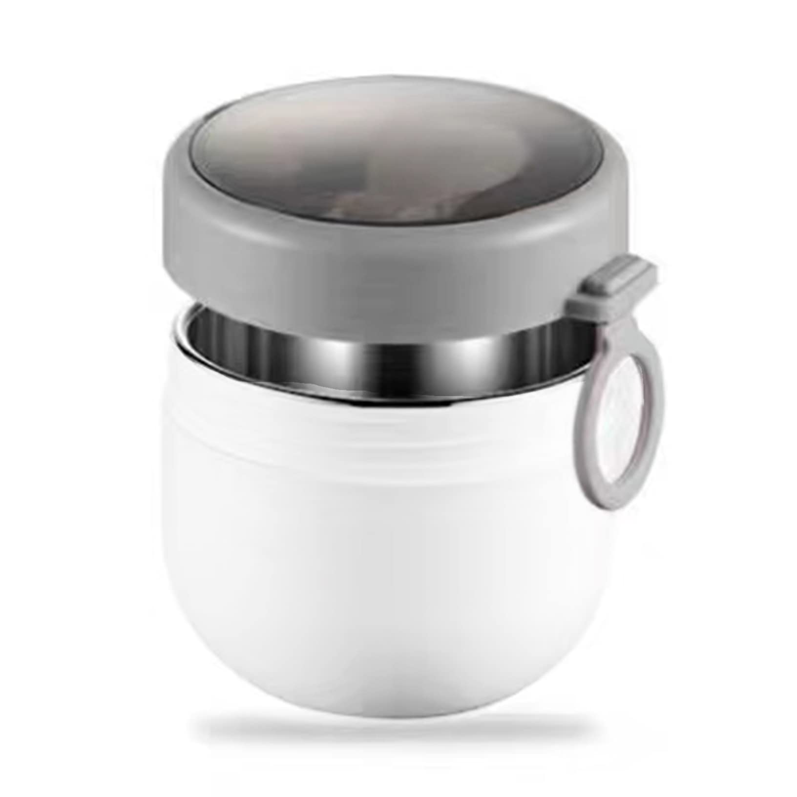 Bonalake Insulated Soup Container Wide Mouth Insulated Food Jar Leak Proof Hot and Cold Soup Bowl Oat Container for Kid Adult 600MLWhite Oats Containers Overnight Oats Jars