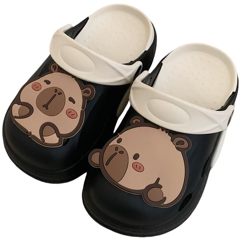 Image of Cute Capybara Slippers for Kids,Kids Girls Boys Clogs Garden Shoes,Funny Toddler Animal Slides Sandals,Water Shower Beach Pool Slippers Indoor Outdoor