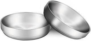 Junhonsion 2 x Stainless Steel Cat Bowl, 304 Material, Safe Contact with Food, Drop Proof and Easy to Clean product image