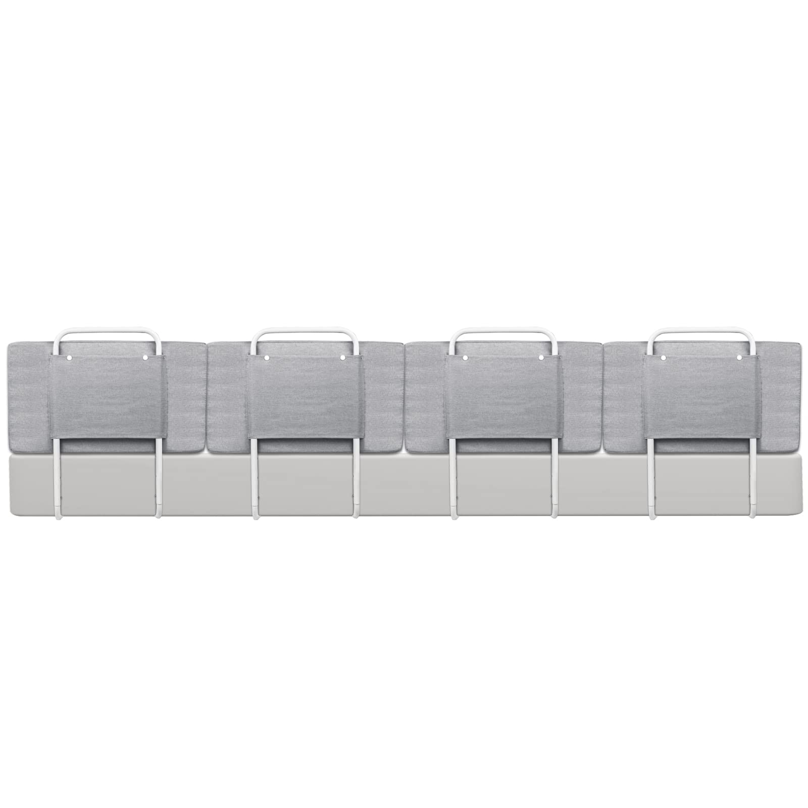 YUENFONG Bettgitter Bettschutzgitter Kinder, Rausfallschutz für Baby, 5-Loch Höhenverstellbar Kinderbettgitter, Bett Seitenschutz(200cm, Leinen Grau)