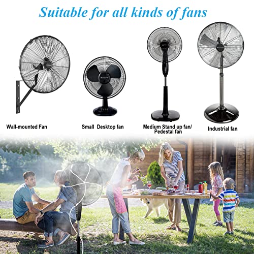 Bunyum Outdoor Fan Mist Cooling System Kit For Patio, Garden Greenhouse Misting Line, 4 Metal Mist Nozzles, Adapter(3/4") Outdoor Mister For Patio Garden Greenhouse Trampoline For Waterpark #TOP1