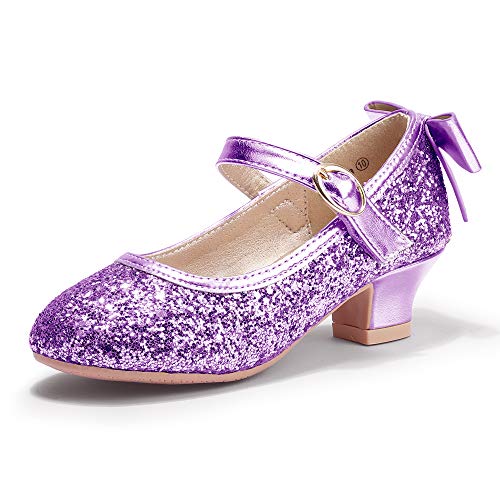 Image of PANDNAINJIA Girls Dress Shoes Toddler Heels Mary Jane Pumps