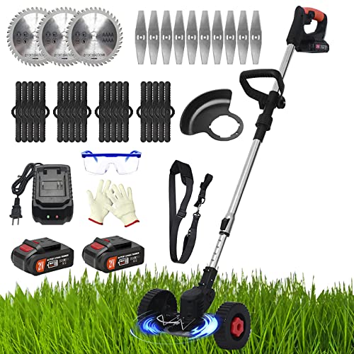 Buy Cordless Electric Weed Wacker Grass Trimmer, 21V String Trimmer