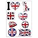 Planche A4 de stickers Angleterre autocollant adhésif scrapbooking - D06