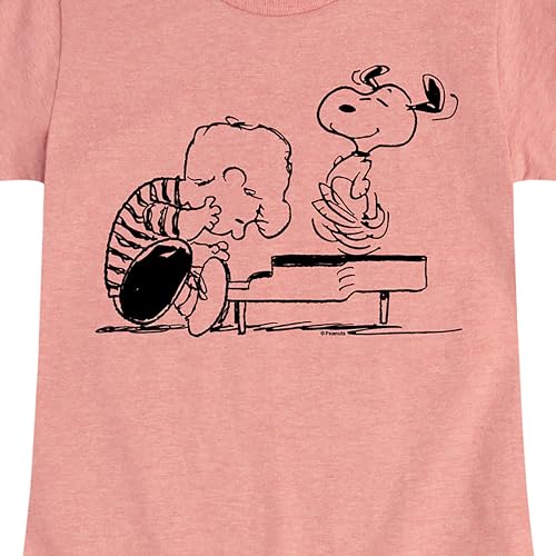 HYBRID APPAREL - Peanuts - Schroeder Snoopy - Toddler & Youth Girls Short Sleeve Graphic T-Shirt3