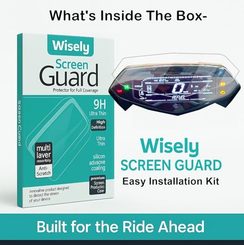 Image of Wisely |Pack 2| Premium Screen Guard for Bajaj Pulsar N150 N160 N250 Facelift 2024 Bike - TFT Display Digital Meter Protector - HD Clear, Full Cover - Easy Installation Kit - Motorcycle Accessories