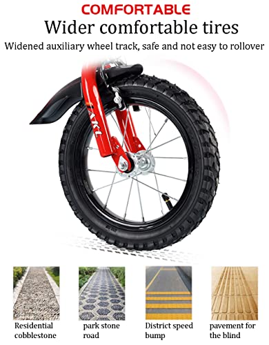 Image of SYGA Bicycles for Kids 2-5 Years Old 12-inch Children's Basket Bicycle Magnesium Alloy (RED)