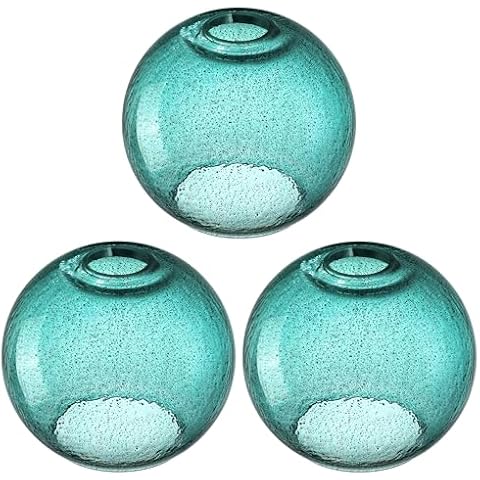 6.3 Inch Replacement Black Seeded Glass Lamp Shade Light Fixture,for Replacement Wall Sconce Pendant Light Ceiling Light Chandelier Shade,Factory Outlet (Ancient Green Glass 3 Pack) Cover