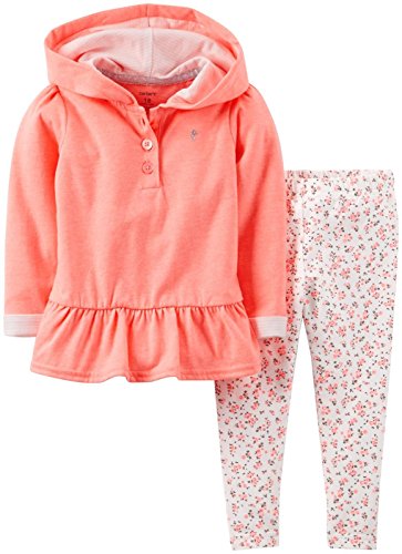 Ensemble bébé fille 6 mois avec sweat à capuche pour habillage rapide et facile