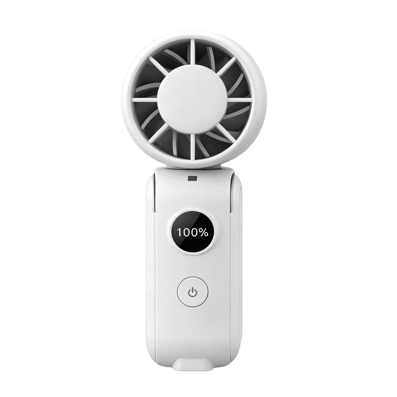 Mini ventilateur portable rechargeable 2-en-1 à main et pince stable