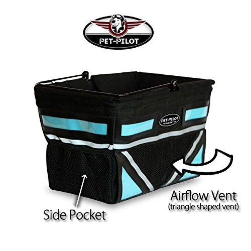 Pet-Pilot ORIGINAL Dog Bike Basket Carrier | 5 different color inserts included
