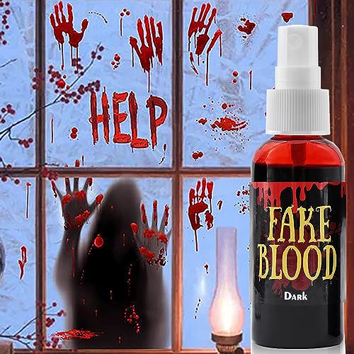 GMaxit Sangue Falso Lavável, Maquiagem de Sangue Falso, Sangue Falso para Roupas, Spray de Sangue Fa