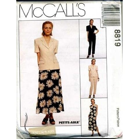 McCall's Sewing Pattern 8819 Misses' Lined Jacket, Lined Dress, Pants & Skirt, Size 14 by Jones New York Cover