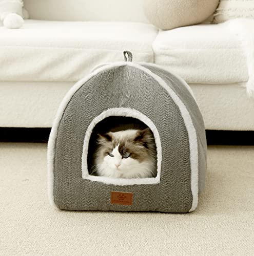 cat beds for Indoor Cats, Foldable cat Bed cave, cat House with Washable Cushions, cat Bed for Kittens, Small Pets, cat… - Image 3