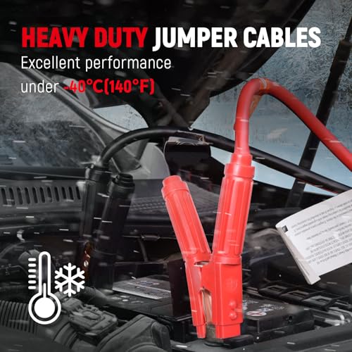 Image of TOPDC Jumper Cables Heavy Duty 0 Gauge 30 Feet 1000Amp Booster Cables for Car Battery, Heavy Duty 2 /0 Gauge Cables for Diesel Trucks, with Case, Gloves