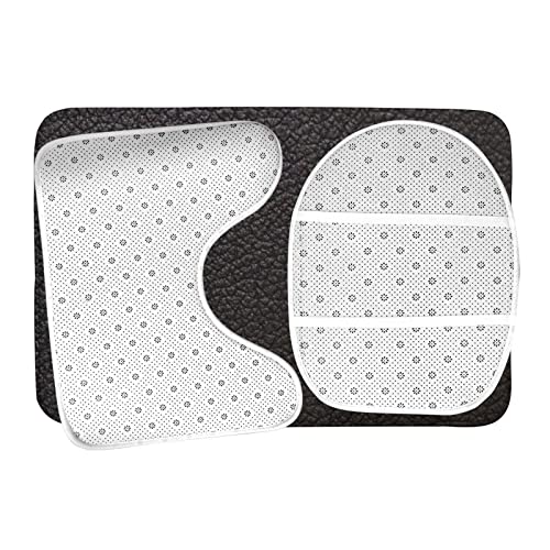 MBNGGAB Badematte + Konturmatte + WC-Deckelbezug, Schwarz Leopard Muster 3 Stück Badematten Set, mit rutschfester… – Bild 7